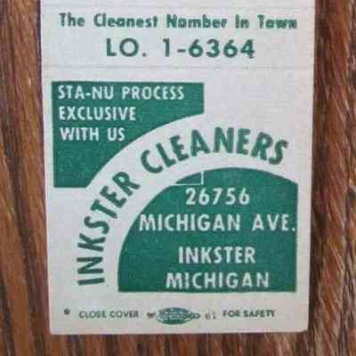 26756 Michigan - Inkster Cleaners Matchbook Cover