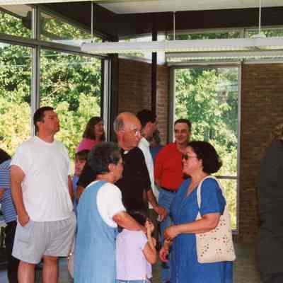 People in outreach center