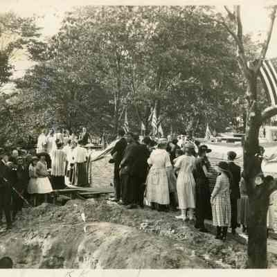 Laying the cornerstone for new church 1923