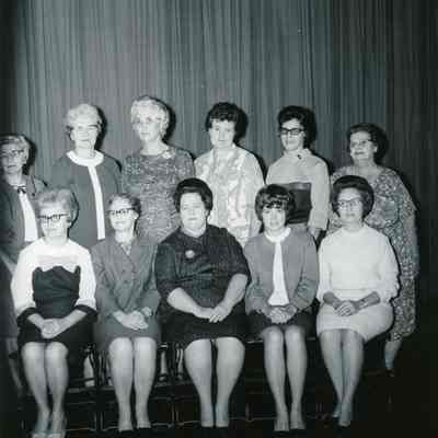 Back:Buleah Hudgins, Maite Palmater, Mae Fitch,Cecile Chapman. Front: Eloise Row, Ada Black, Ruth Andrew,Rosella Bannister.