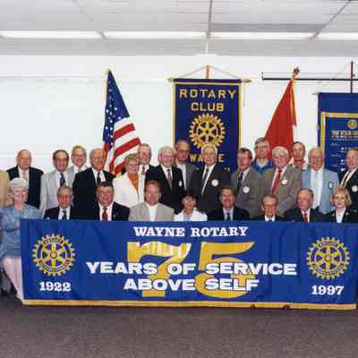 Wayne Rotary Members at time of 75th
