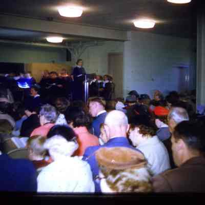 Service in Fellowship hall