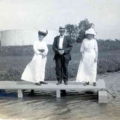 Annie, James and Ellen Martin is on the right at the Standard Oil Pumping Station on Treadwell Rd in Wayne on Aug. 16, 1914.