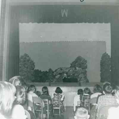 Mike Belt at the Children's Theater for 'Little Red Riding Hood' in March of 1955.