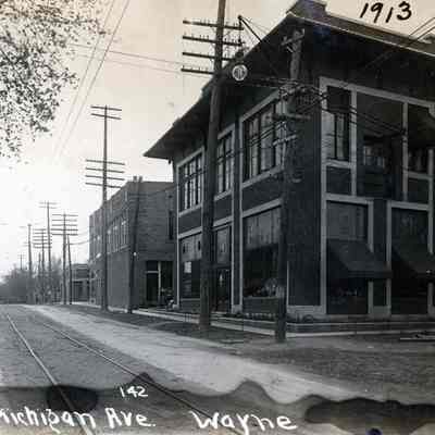 Michigan Avenue at Biddle looking East. 1913.