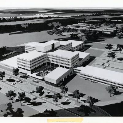 Concept Drawing for Wayne County General Hospital 1962