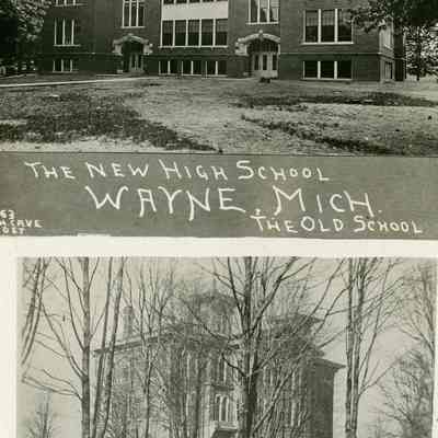 Old Union School on Bottom, New Roosevelt School on top