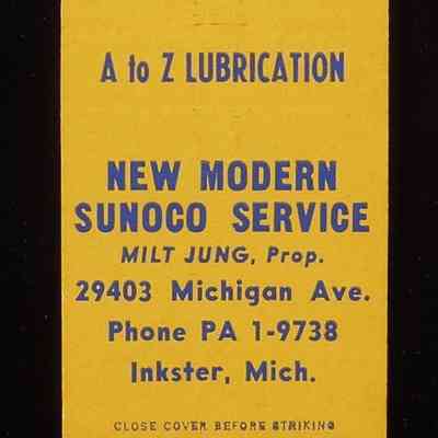 29403 Michigan - Sunoco Service Matchbook Cover