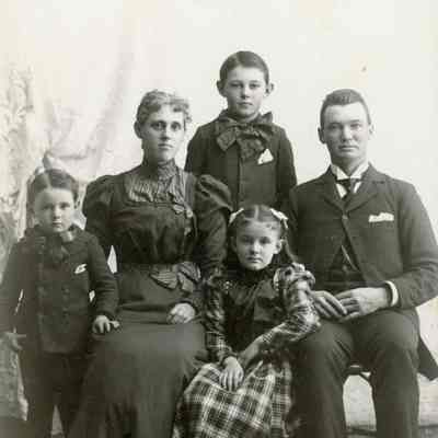 Ralph Butler, Mrs. Butler, Pearl Butler, Charles Butler and Charlie Butler Jr in back.