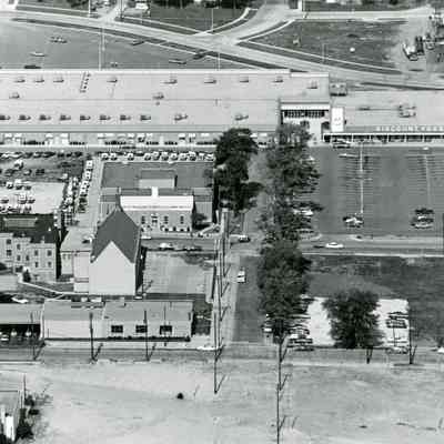 Over Metro Mall, Post Office and Methodist Church
