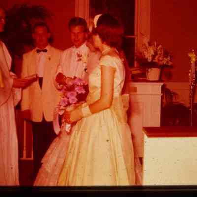 Rev. Britton officiating a wedding