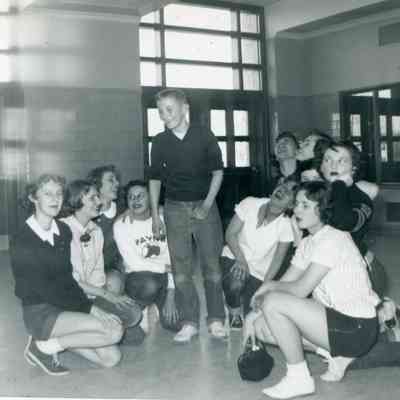 Pat Millar, Joan Worden, Judy Lanczki, Sondra Anderle, Phil McKinney, Barb D'Pulos, Barb Haughwout, Bev Ballard, Walda Lutz, Alice Nidrie, Virginia 'Ginny' Spizak 04 MAR 1953