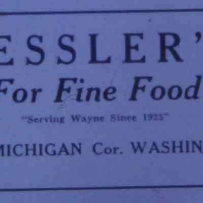 1947 Ad. Fesslers Restaurant. Opened 1925.