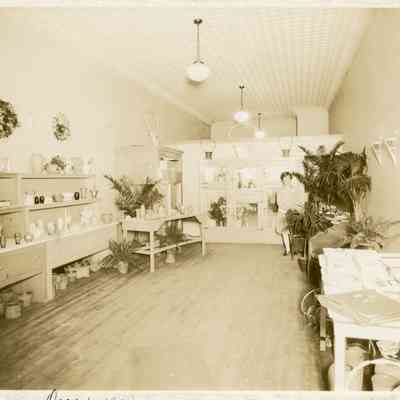interior of Flower shop - 1928
