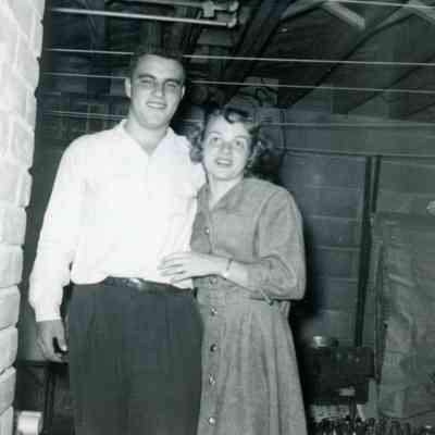 Dale Weston, Marilyn Johnson at her Birthday Party on Oct. 4, 1953.