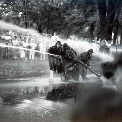 Firefighter Water Fight 1938