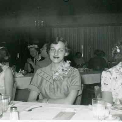 Miss D. Joan Watson (sponsor) at the Cheer Banquet on May 19, 1955.