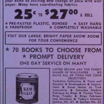 1961 Ad. Gahans Wallpaper