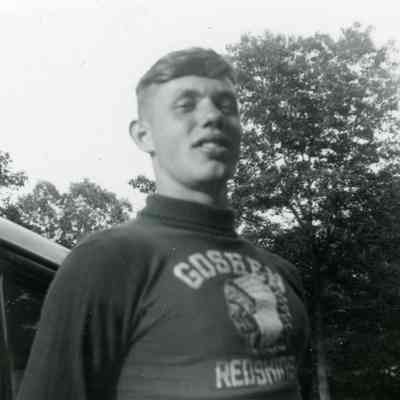 Nick Wiese at the Midwest Cheerleads Camp at Smith & Walbridge in Syracuse, Indiana on June 19, 1953.