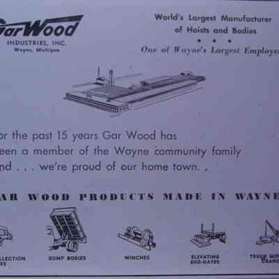 1961 Gar Wood Ad