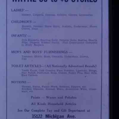 1947 Ad. Wayne 5 and dime.