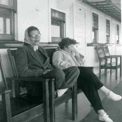 Maxine Barton, Roxie Fortine on the Senior Cruise.