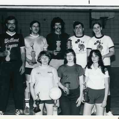 Winners of Volleyball Event at Rec Center.