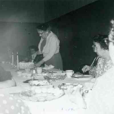 Anna Cady Butler's Farewell Party at the Fellowship Hall on Feb. 1954.