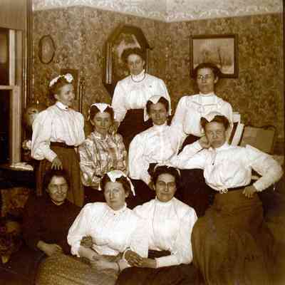 Women, Mamie, back row on right.