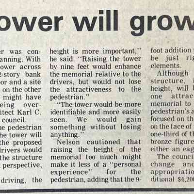 Feb 1975 article about adding to towers height