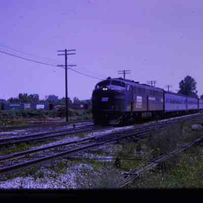 Trains, Westbound P.C #4070 noon train at Wayne Jct in Aug 1971