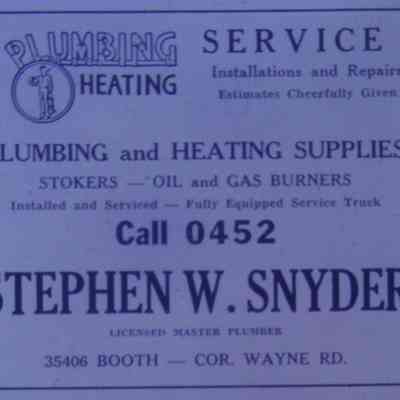 35406 Booth - Stephen W. Snyder Plumbing and Heating