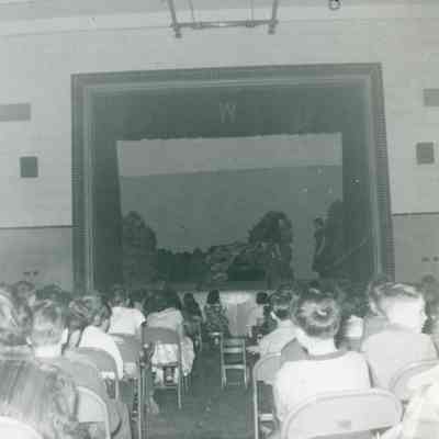 Mike Belt and Annette Hartman at the Children's Theater for 'Little Red Riding Hood' in March of 1955.