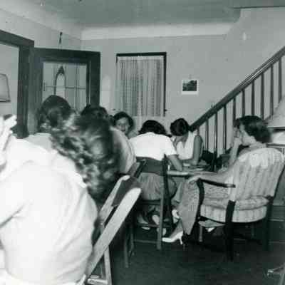 Playing Bingo at Pat Millar's Birthday Party on Sep. 08, 1953.