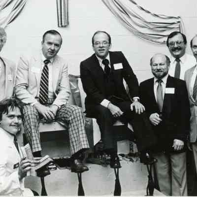 Mayor Pat Norton third from left in back row, UK, Ed Rowe, UK, UK, Albert Damitio