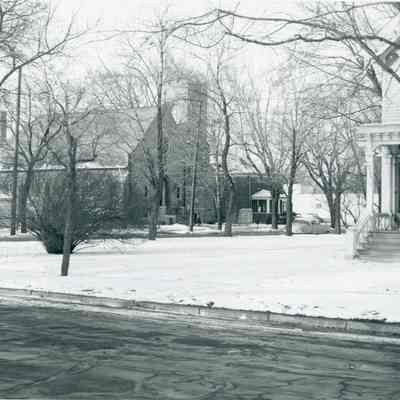 Lutheran Church in background on Elizabeth