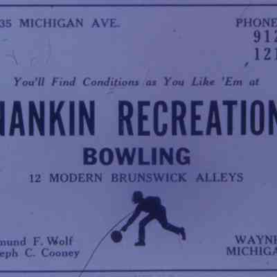 1947 Ad. Brunswick Bowling Alleys, Edmund F. Wolf, Joseph C. Cooney.