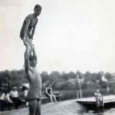 Wayne's first outdoor pool.