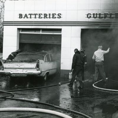 Fire at Gulf Station, 1962