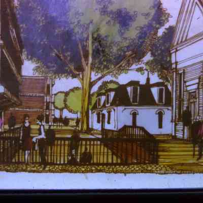 Urban Renewal Concept drawing, in front of Congregational Church