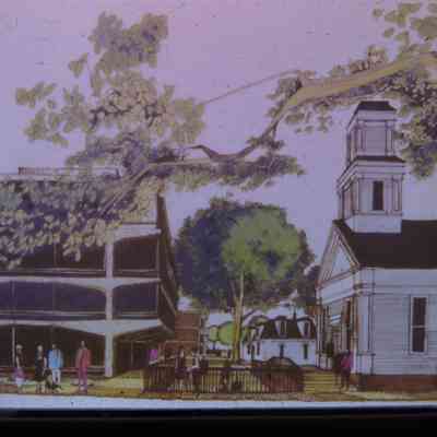 Urban Renewal Concept drawing, in front of Congregational Church