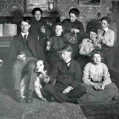 Top Row: Chamberlain, Floy and Maimie. Mid Row: Brandt,? and Katie Varney. Bottom: Colin Morrison and Maud