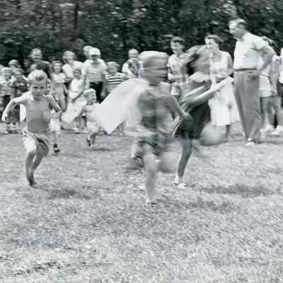 1953 - Watching a game after dinner at Dynamite park