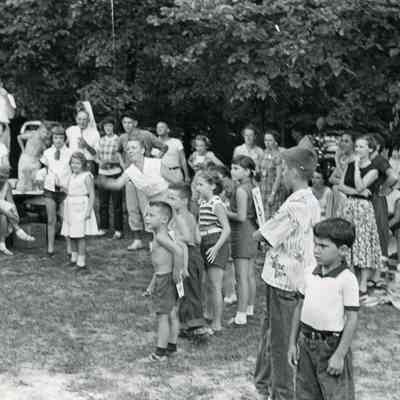 1953 - Watching a game after dinner at Dynamite park
