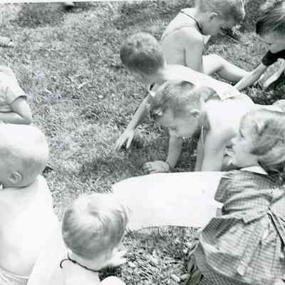 1953 - Watching a game after dinner at Dynamite park