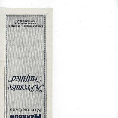 Harroun Brochure "A Promise Fulfilled"