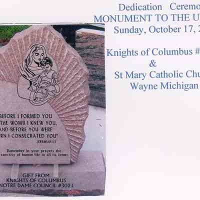 Dedication of Monument to the Unborn