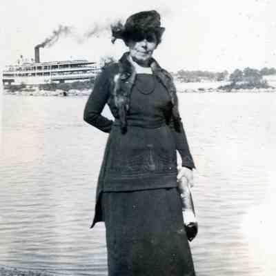 Mrs. Caine at Bob-Lo on Sept. 1, 1919 (Labor Day).