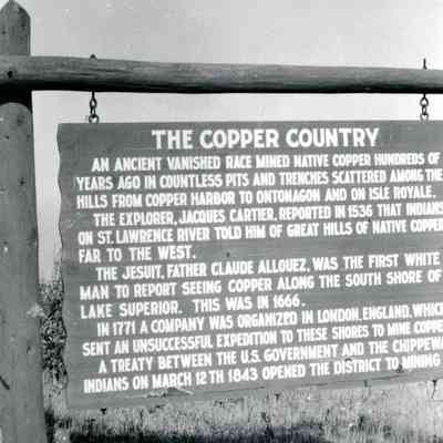 The Copper Country sign in the Keweenaw Peninsula.