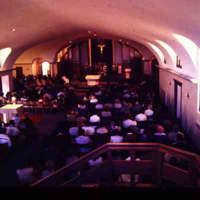 World Peace Marchers stop at St. Marys 1982